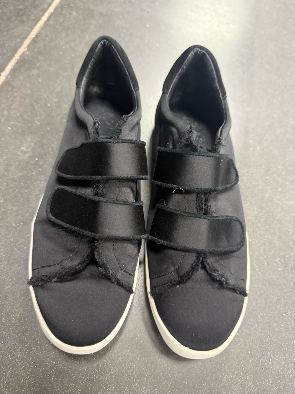 Joie Womens DIATA Black Satin Strap Flat Sneakers Shoes Sz 39/9 $228 - Picture 5 of 11